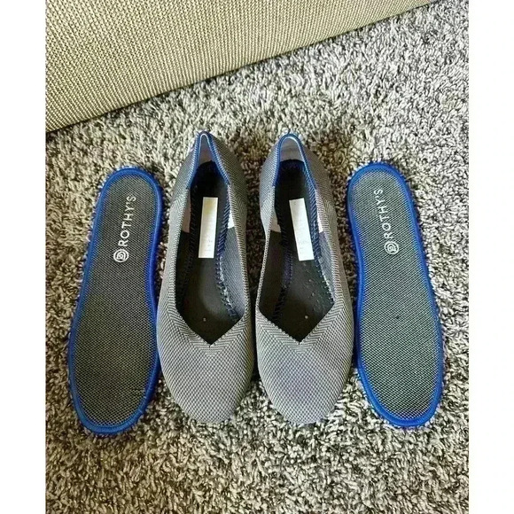 Rothy’s grey round toe the flat flats Size 11 - Picture 4 of 8